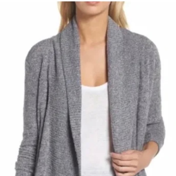 Barefoot Dreams Circle Cardigan Pacific Blue Silver Heather size XS/S - Picture 3 of 5
